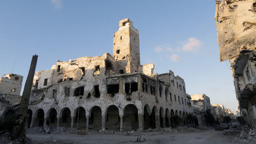 ruined building Libya