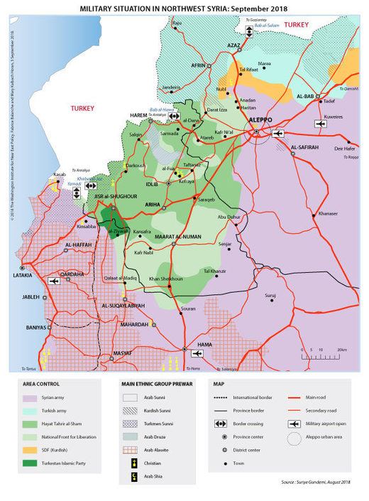 military map northern Syria Idlib