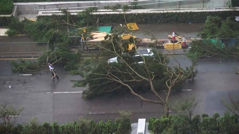 Hong Kong typhoon tifón Mangkhut