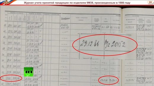 MH17 missile shipment records