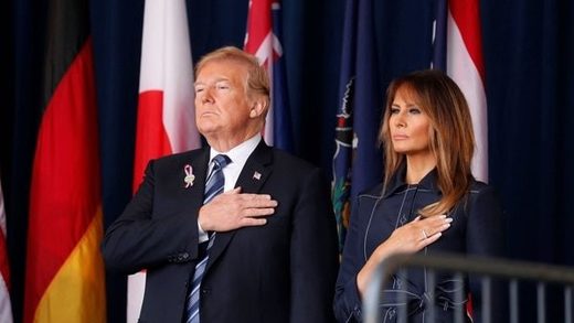 El presidente de EEUU, Donald Trump, y la primera dama, Melania Trump.