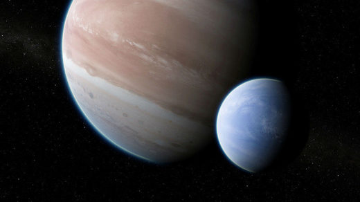 exo moon exoplanet Kepler-1625b,luna fuera de nuestro sistema solar