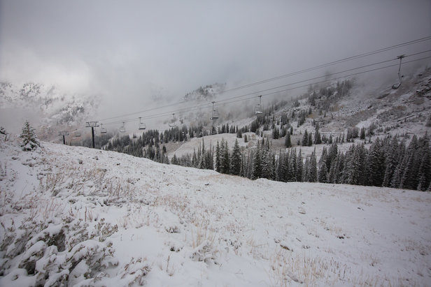 Alta was one of many Utah ski areas to receive an early October dusting.