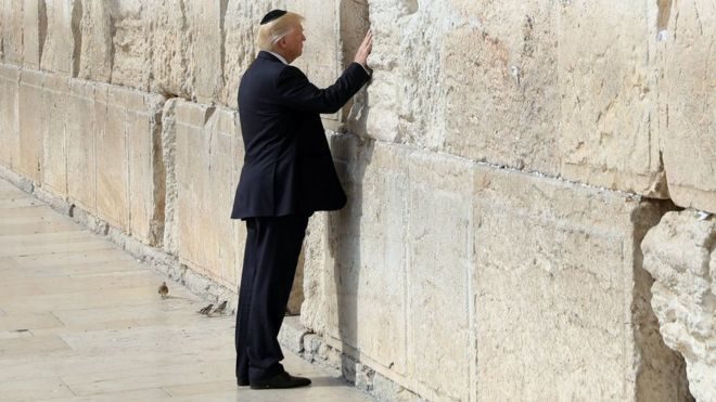 Trump Jerusalem wailing wall