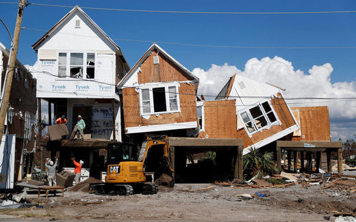 casa dañadas, huracán Michael, Florida
