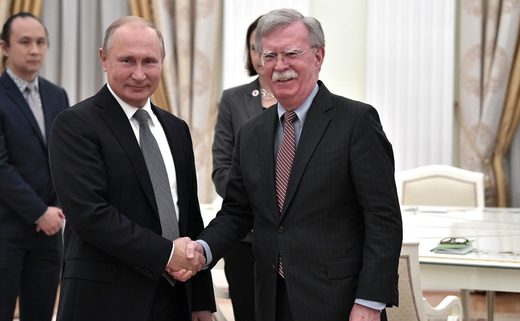 Putin y Bolton, Moscú, 2018