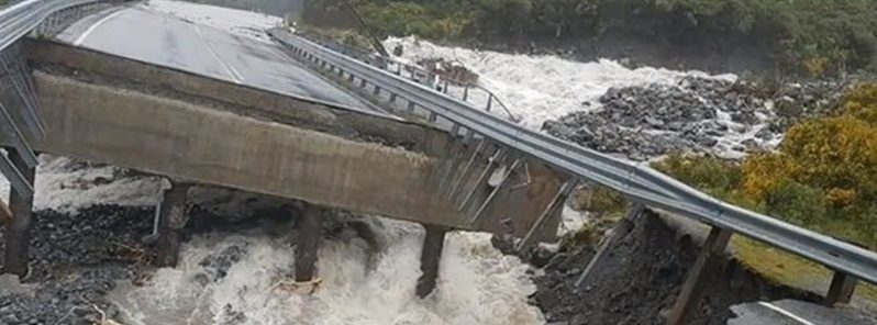 Bridge collapse on South Island, New Zealand