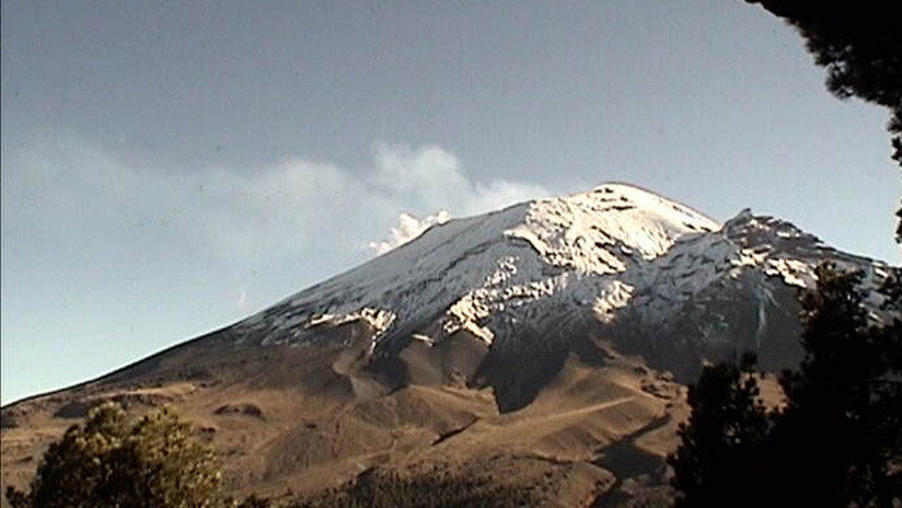 Imagen del Popocatépetl, México, el 2 de diciembre de 2018.