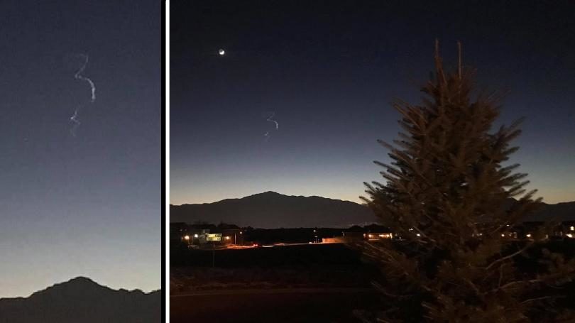 meteor trail over Colorado