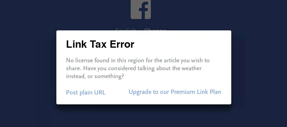 link tax error