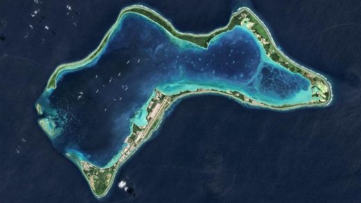 La isla de Diego García, en una imagen de satélite.