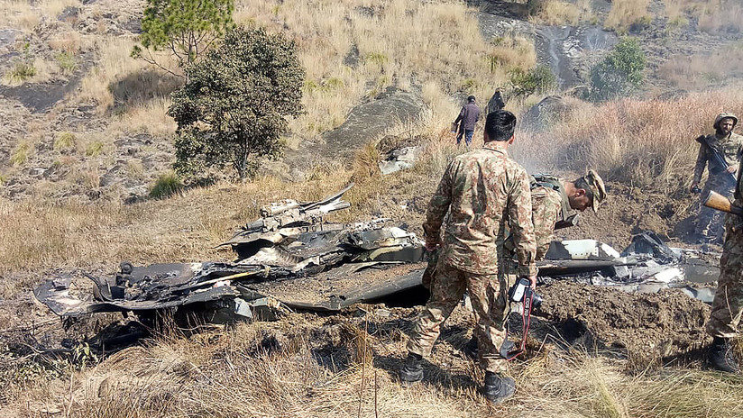 avión pakistaní derribado en Cachemira
