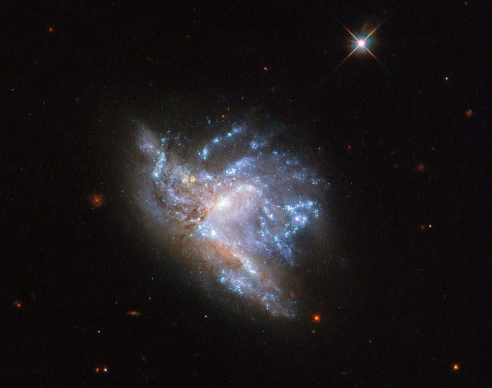 Dos galaxias colisionan