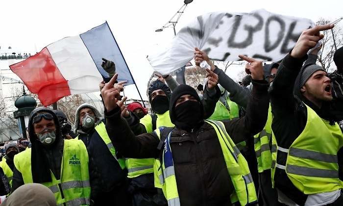Protestas de los 'chalecos amarillos' en Francia.