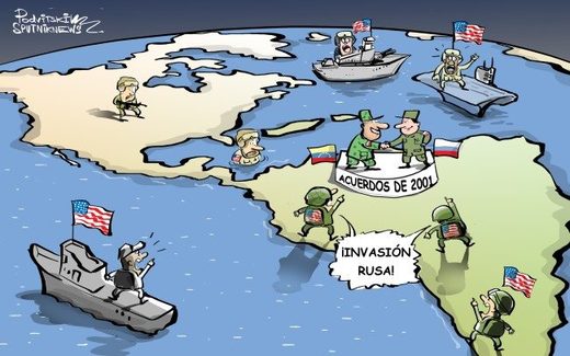 Caricatura invasión Rusia Venezuela