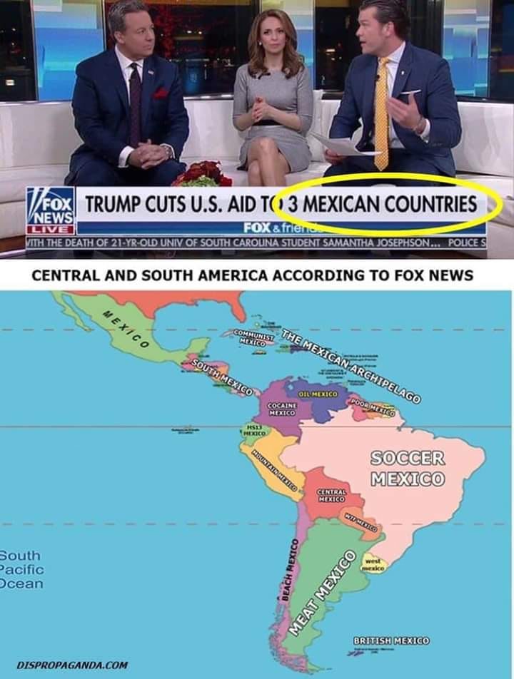 three Mexican countries Fox News meme