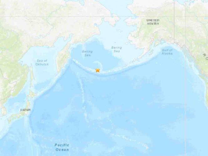 Terremoto de magnitud 6.5 sacude limites entre Rusia y Alaska
