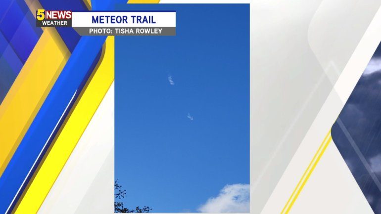 Meteor smoke trail over NE OK