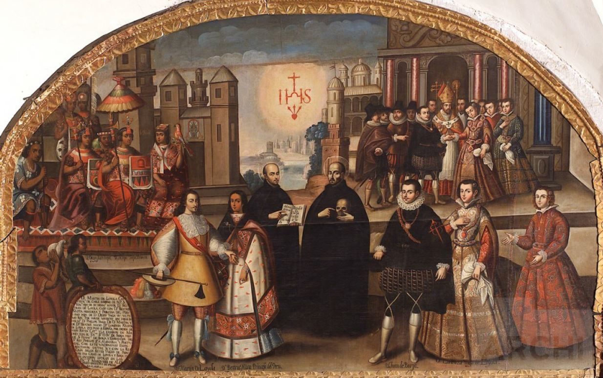 matrimonio don Martín García de Loyola, sobrino de San Ignacio y gobernador de Chile, y la princesa inca Beatriz Isabel Clara Coya