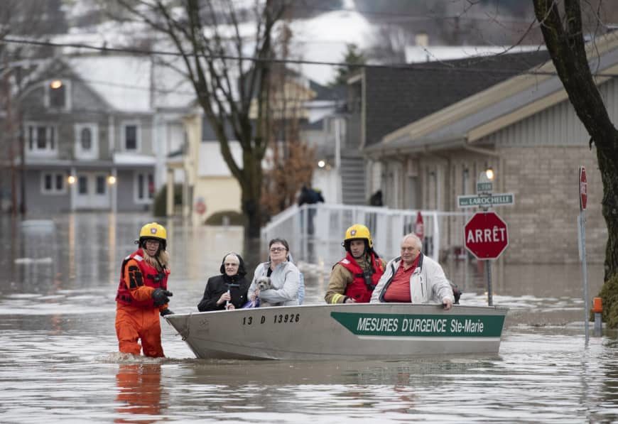 Extensive flooding in eastern Canada forces evacuations