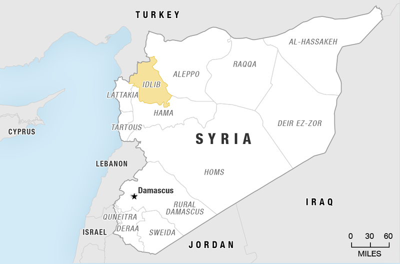 map syria idlib