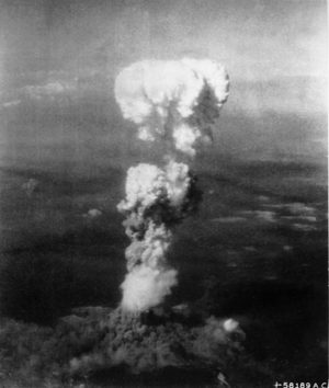 The atomic cloud over Hiroshima