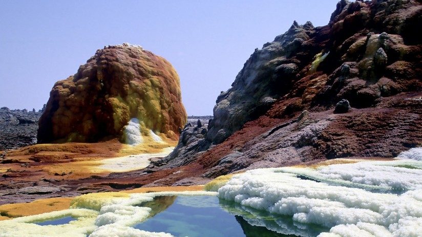 Las fuentes termales del volcán Dallol, en Etiopía.