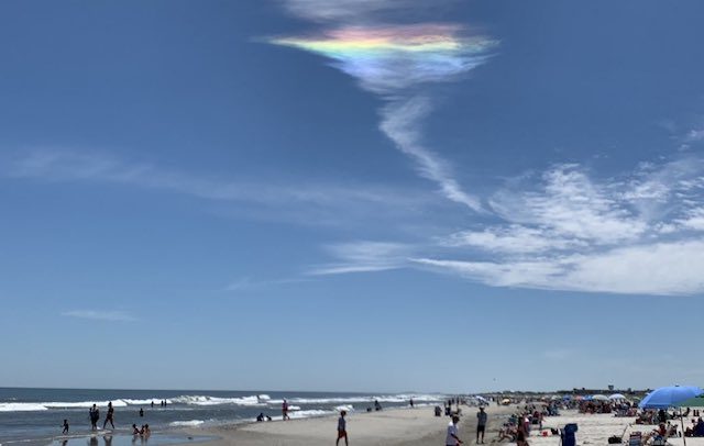 Fire rainbow at Jersey Shore
