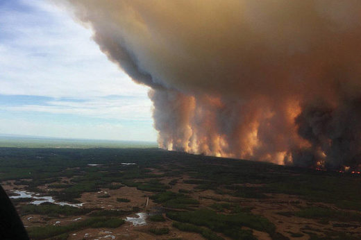 Wildfire in northern Alberta