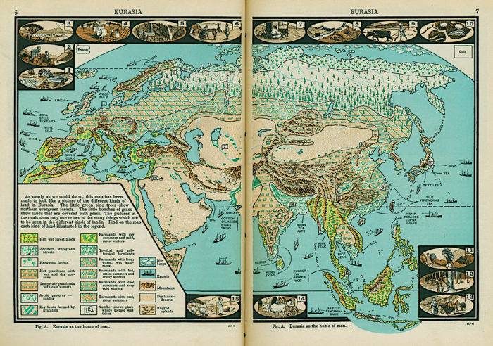 mapa, Eurasia, 1936
