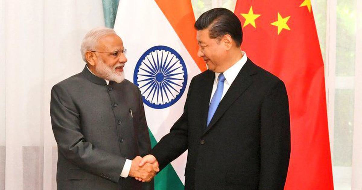 El primer ministro Narendra Modi se reunió con el Presidente chino Xi Jinping, Bishkek, el 13 de junio de 2019.