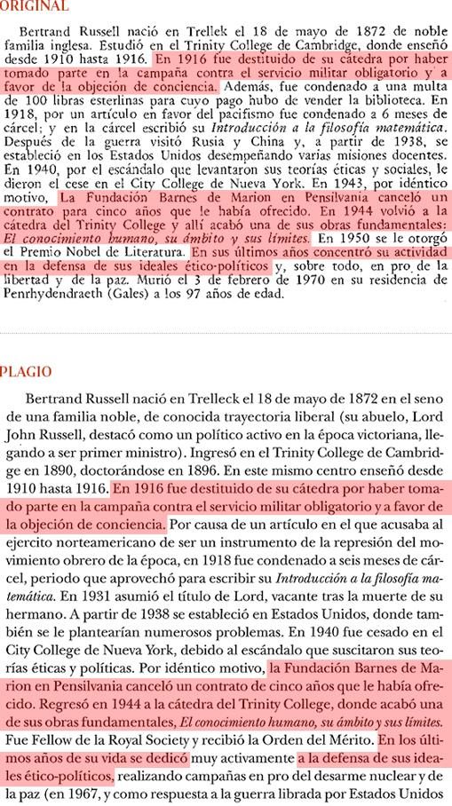 Plagio del libro de Cruz (pág. 27 ) a «Historia de la Filosofía», de Nicola Abbagnano (pág. 627) - ABC