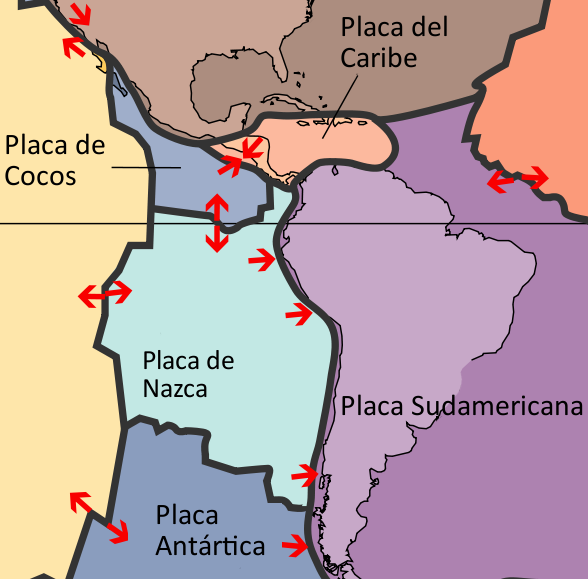 Chile está bajo tres Placas: Nazca, Sudamericana y Antártica.
