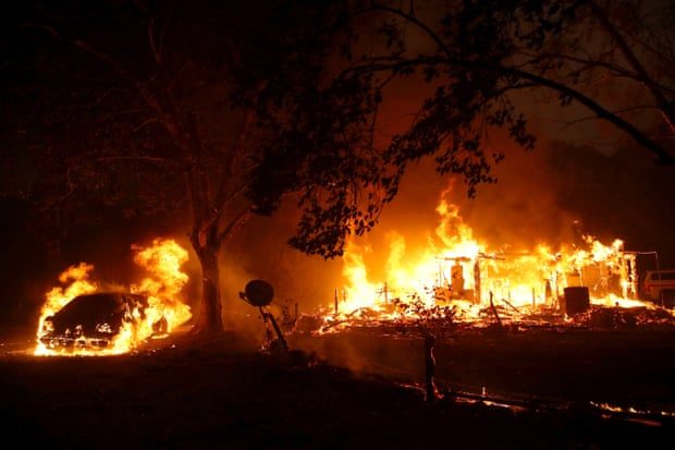 The Kincade fire consumed homes in Geyserville, California