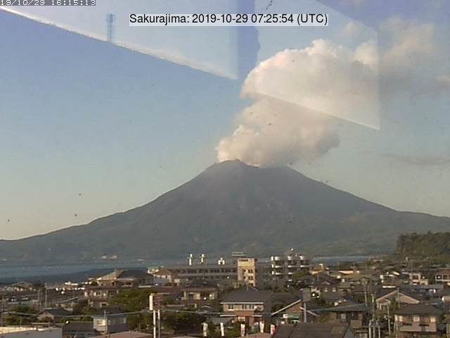 Eruption from Sakurajima on 29 October