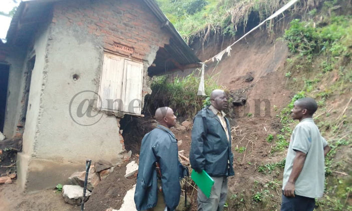 The house that was hit by mudslides on Thursday in Kasese