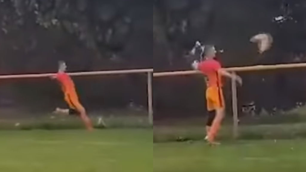 Un jugador croata mata de una patada a un pollo que estaba en el terreno de juego y es expulsado