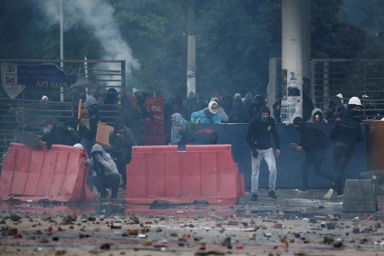 Disturbios en Bogotá, Colombia