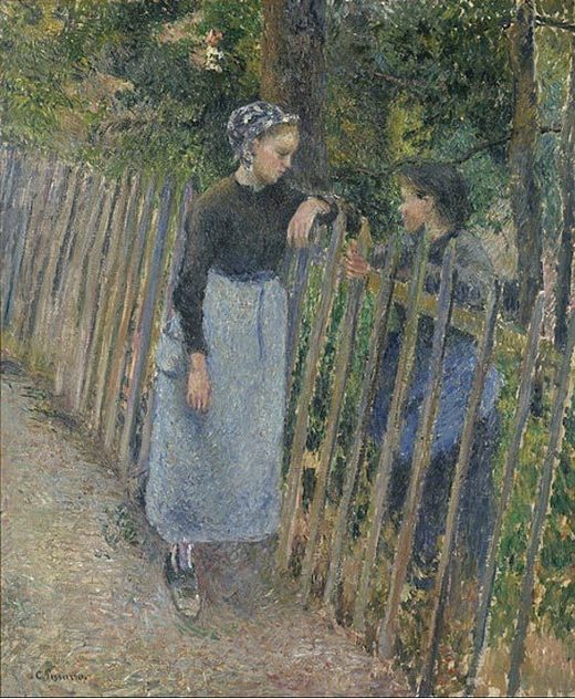 Conversación (1881) Camille Pissarro