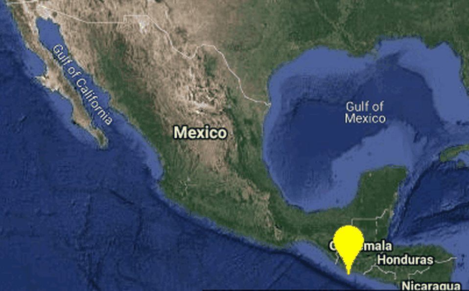 El SSN informó de un sismo de 5.4 en Chiapas.