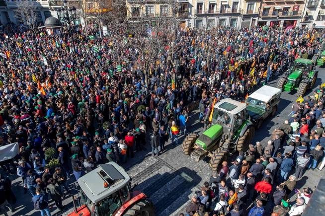 Manifestación de agricultores en Toledo.