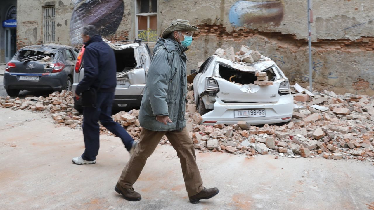 Pánico en las calles de Zagreb, Croacia, por dos temblores que rompieron el confinamiento por el coronavirus