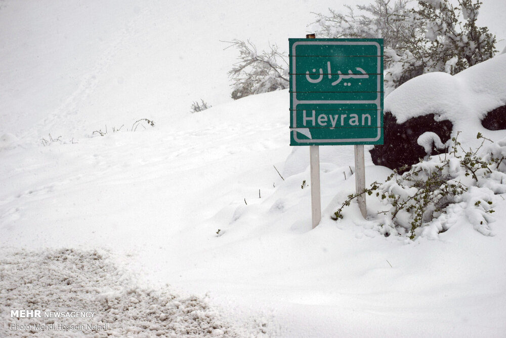 Sringtime snow in Heyran pass, NW Iran
