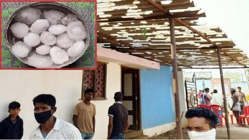 Several houses have been destroyed by the hailstorm in Chhattisgarh's Pendra-Marwahi district.