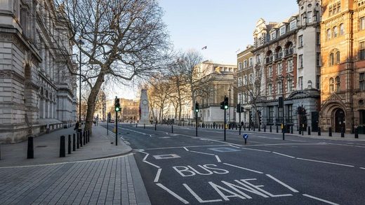 empty london street lockdown