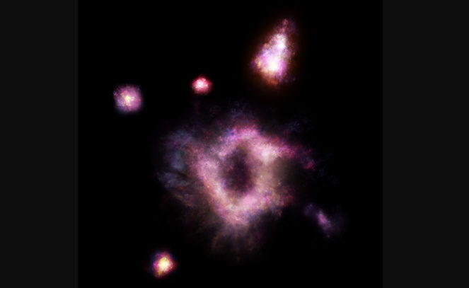 Impresión artística de la galaxia anular