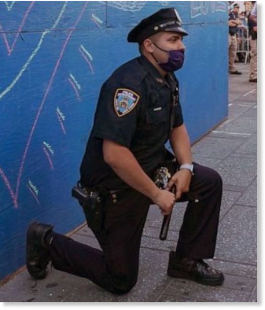 kneeling cop