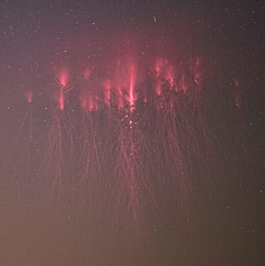 Red Sprites from MCS storm over Slovakia