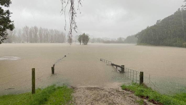 Flooding on the Coromandel Peninsula at the start of June.