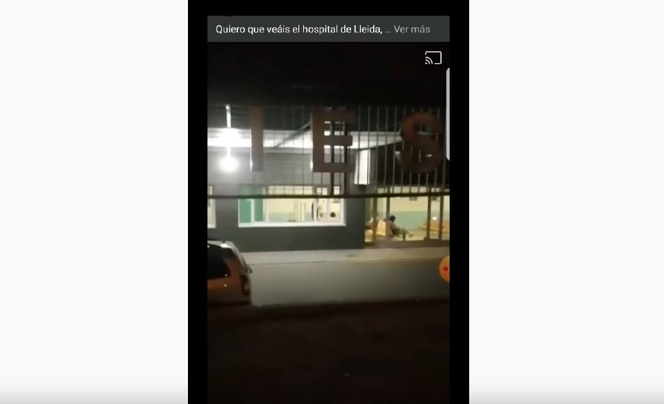 Ciudadana de Lérida, España, graba un hospital completamente vacío mientras los medios cuentan que están saturados y el rebrote es grave